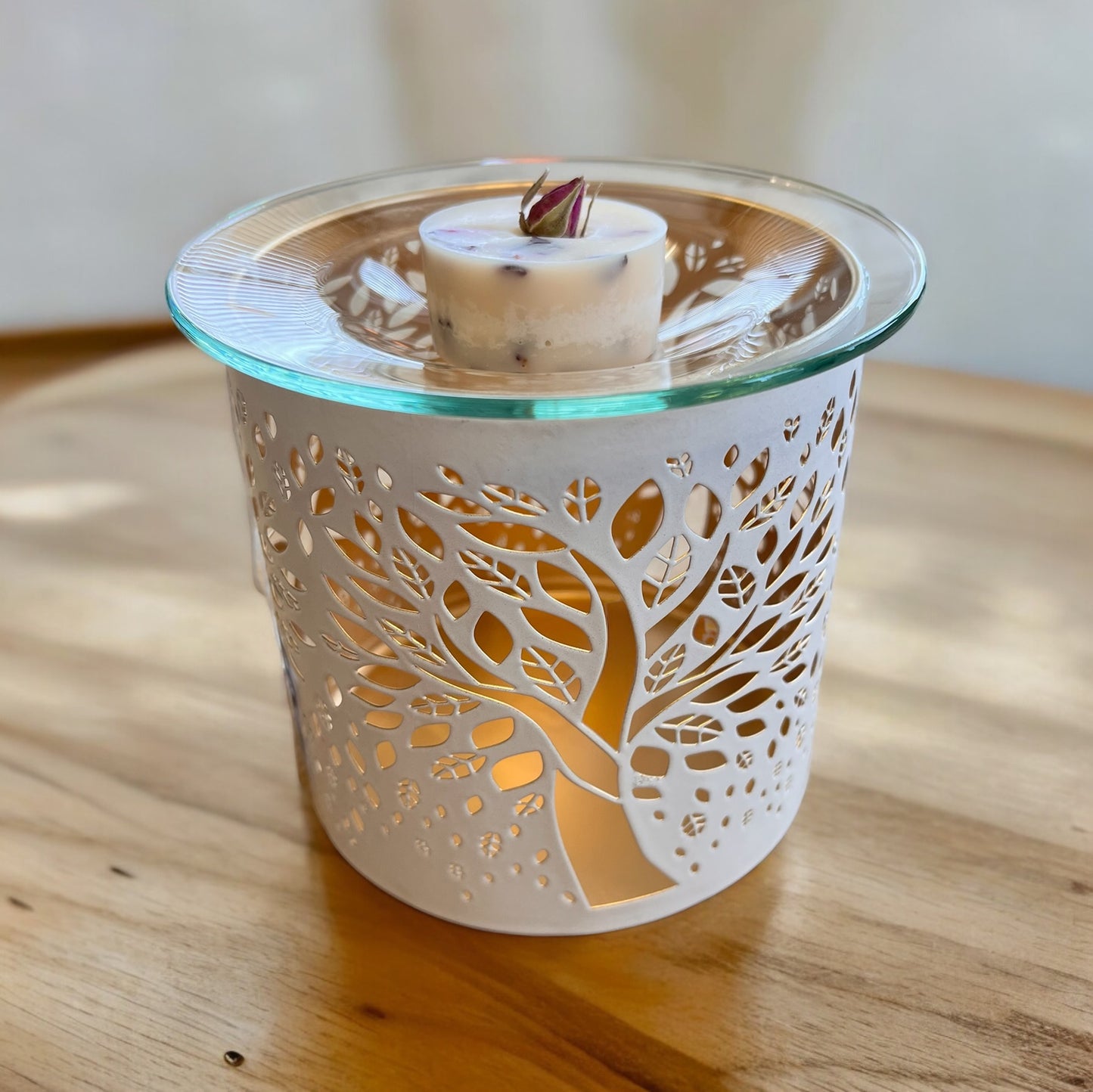 White & Gold Candle Holder/Melt Burner - Doves