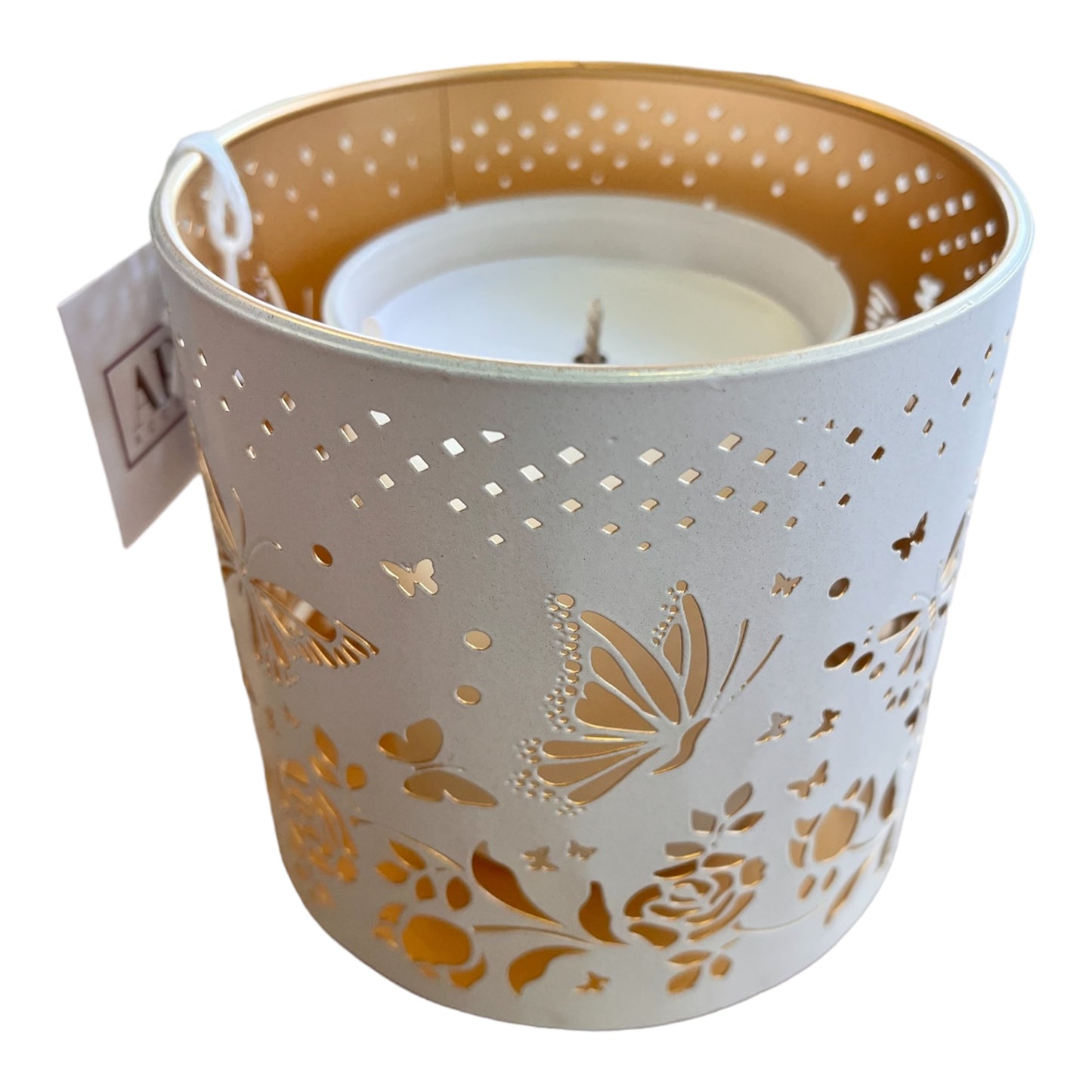 White & Gold Candle Holder/Melt Burner - Doves