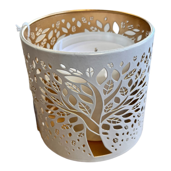 White & Gold Candle Holder/Melt Burner - Doves