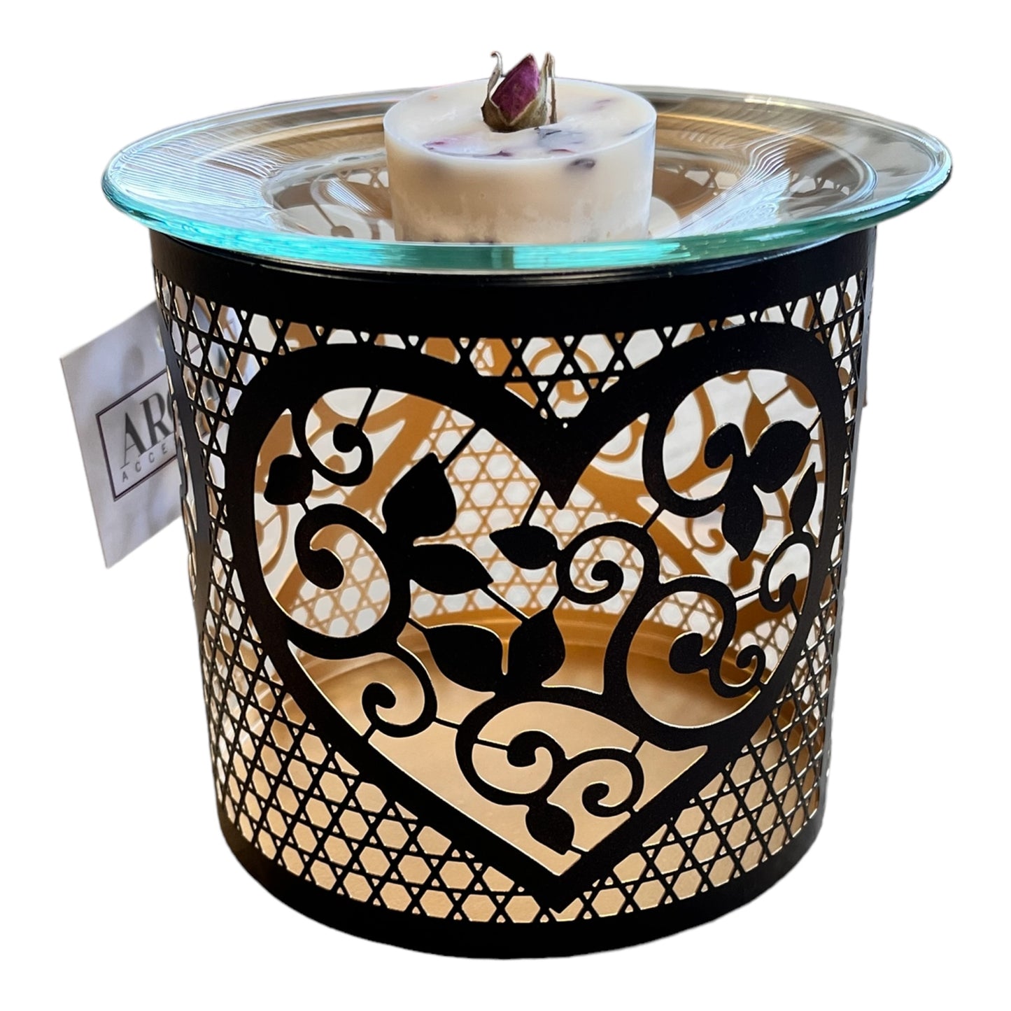 White & Gold Candle Holder/Melt Burner - Doves