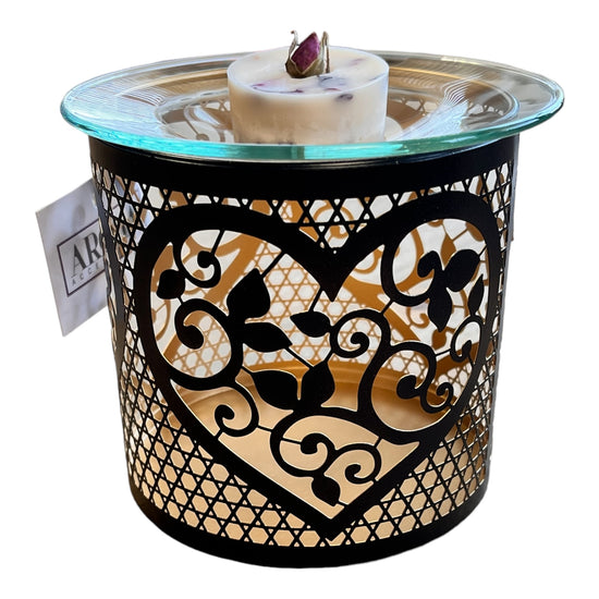 White & Gold Candle Holder/Melt Burner - Doves